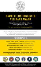 2024 Hawkeye Distinguished Veterans Award Ceremony