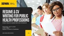 Résumé and CV Writing for Public Health Professionals promotional image
