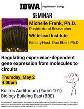 Biology Seminar: "Regulating experience-dependent gene expression from molecules to circuits"