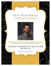 Physics and Astronomy Thesis Defense Seminar - Jacob McLaughlin