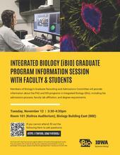 Integrated Biology Graduate Program Information Session