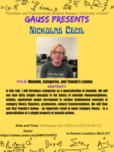 GAUSS Seminar - Nickolas Cecil; University of Iowa Department of Mathematics