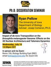 PhD Dissertation Seminar: Impact of de novo Transposition on the Drosophila melanogaster Genome: Effects on the 3D Nuclear Architecture and Telomere Dynamics