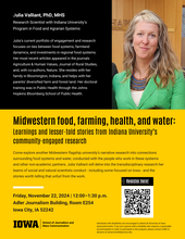 Midwestern food, farming, health, and water