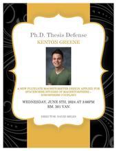 Physics & Astronomy Thesis Defense Seminar - Kenton Greene