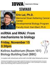 Biology Seminar: "miRNA and RNAi: From mechanisms to biology"