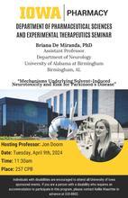 College of Pharmacy PSET Seminar Series: Briana De Miranda, PhD